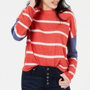 Self Esteem Red and White Striped Top